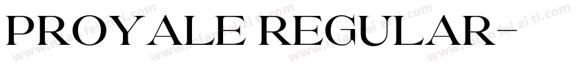 Proyale Regular字体转换